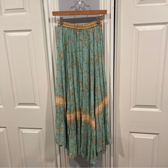 SPELL AND THE GYPSY COLLECTIVE MAISIE SKIRT TURQUOISE HI LOW BOHEMIAN BOHO EUC - Picture 5 of 8